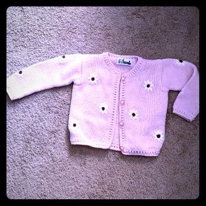 Boutique Embroidered Sweater- 2T- Light Pink